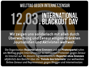 Welttag gegen Internetzensur am 12.03.2013