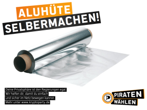 Aluhüte selbermachen! (CC-BY-SA 3.0 Piratenpartei Deutschland)