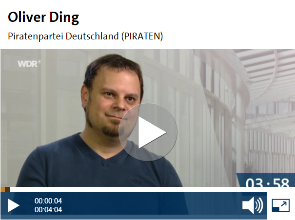 Oliver Ding beim WDR-Kandidatencheck