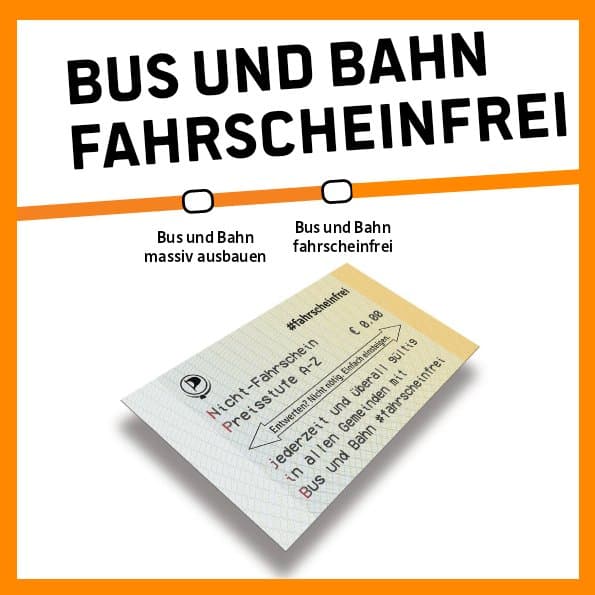 Bus und Bahn fahrscheinfrei