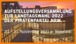 Aufstellungsversammlung zur Landtagswahl 2022 der Piratenpartei NRW