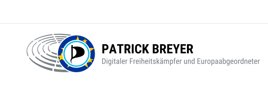 Logo der Webpräsenz von Dr. Patrick Breyer, MdEP. Digitaler Freiheitskämpfer und Europaabgeordneter.